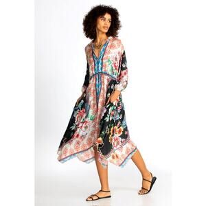 Johnny Was Geana Patsy Silk Dress Medium